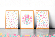 Owls And Flowers. Vector Clip Art., an Illustration by Fairy dreams (Thumbnail 9 of 10)