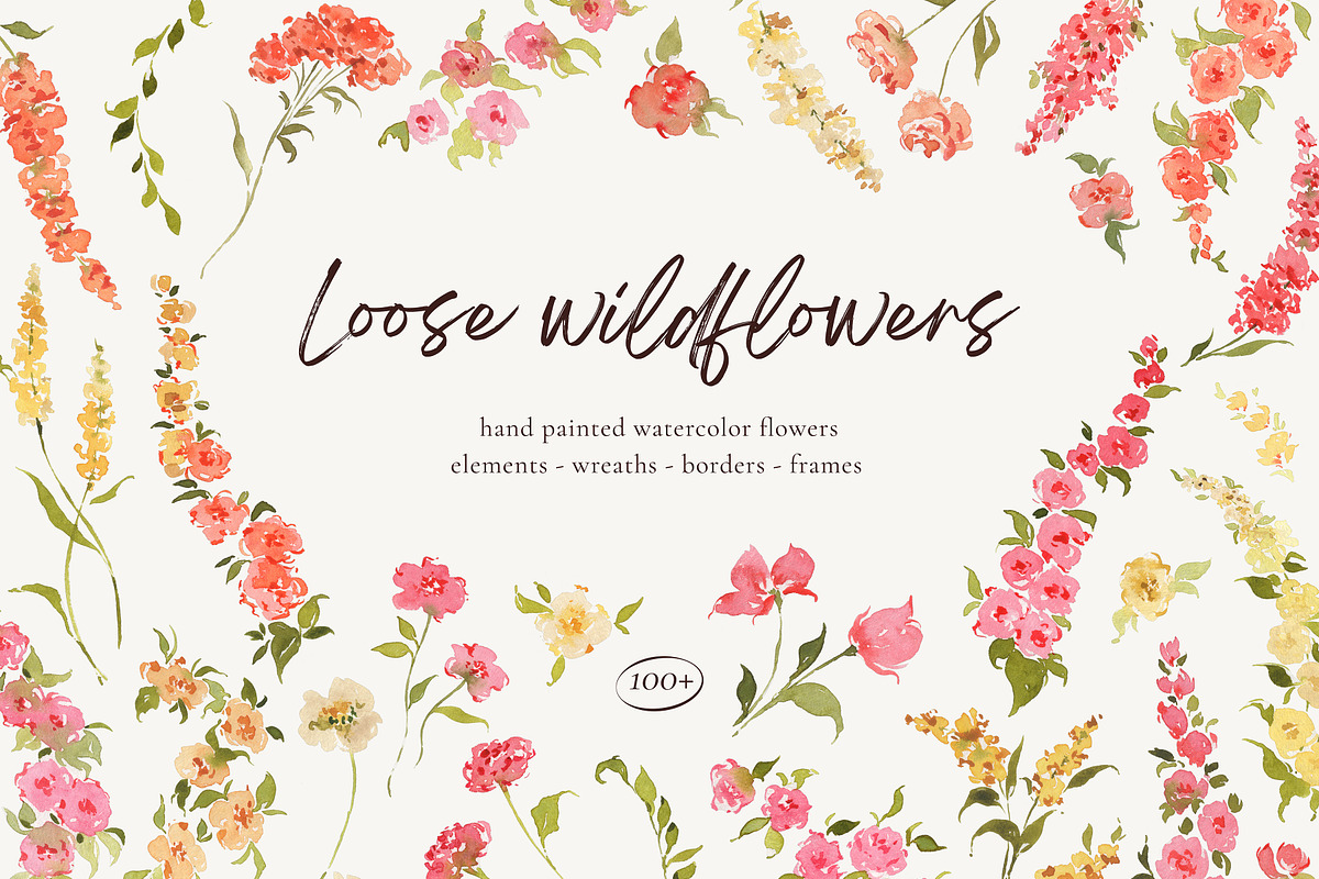 Loose wildflowers - watercolor set, an Illustration by Bruna Illustrates (Photo 1 of 6)