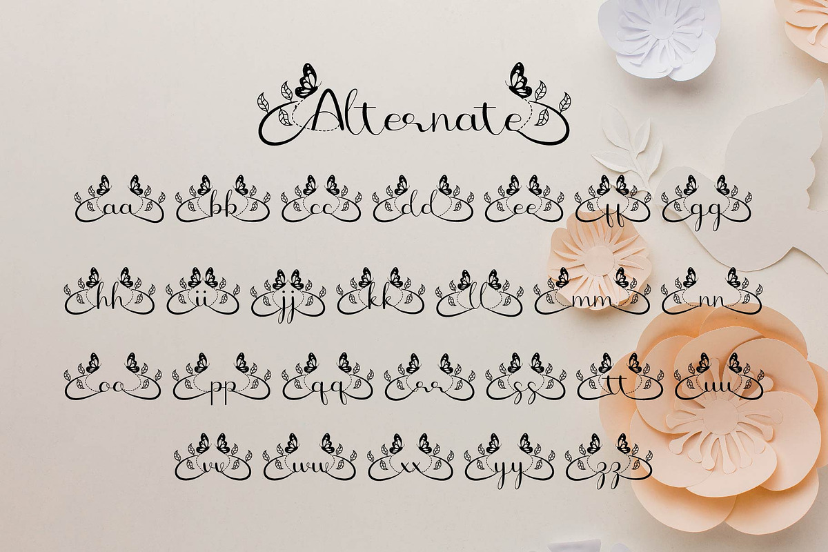 Butterfly - Script Font, a Script Font by Densu Creative (Photo 7 of 7)