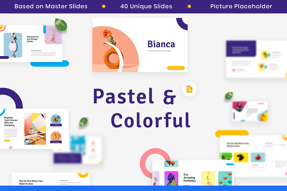 Bianca-Pastel & Colorful Google Slid, a Presentation Template by Premast (Photo 1 of 5)
