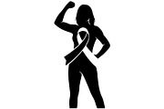Cancer Awareness Ribbon Silhouette, a Healthcare Illustration by Designer_Momina (Thumbnail 4 of 16)