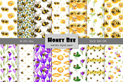 Honey Bee & Wildflowers graphics set, an Illustration by PinskaDrawCute (Thumbnail 3 of 14)