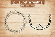 Laurel Wreath SVG PNG Bundle, an Illustration by Actual Pixel (Thumbnail 16 of 17)