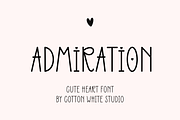Admiration Cute Heart Font, a Handwritten Font by Sofia Skoog (Thumbnail 1 of 10)