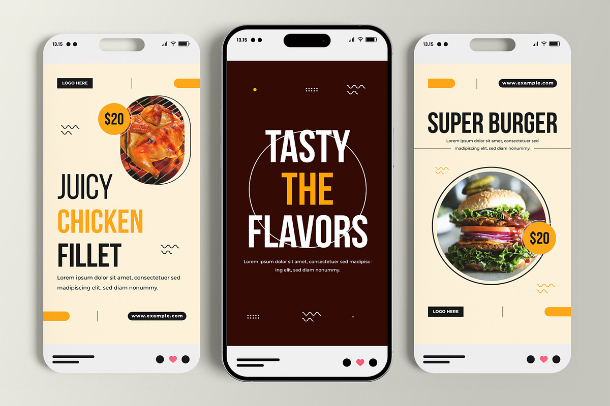 Tasty Food Social Media Story, a Social Media Template by MightyDesign (Photo 2 of 6)