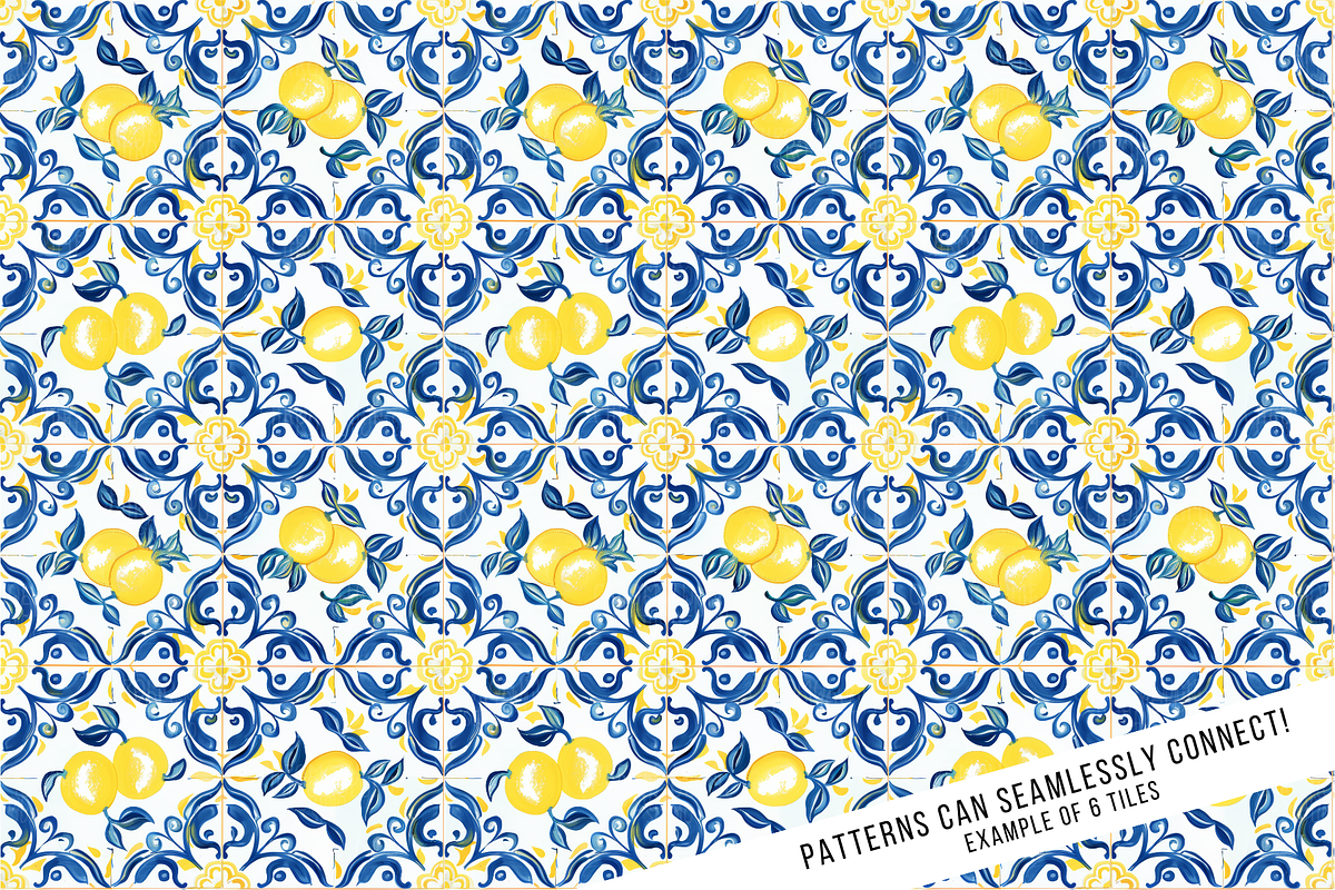Sicilian Majolica Tile Patterns, a Pattern Graphic by Chromolume Studio (Photo 21 of 28)