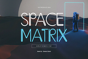 Space Matrix - Futuristic Display, a Font by Qweera Studio