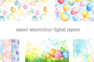 Spring Easter Watercolour, an Illustration by VetalStock