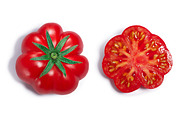 Ribbed tomato above, a Food & Drink Photo by Hortimages (Thumbnail 2 of 3)