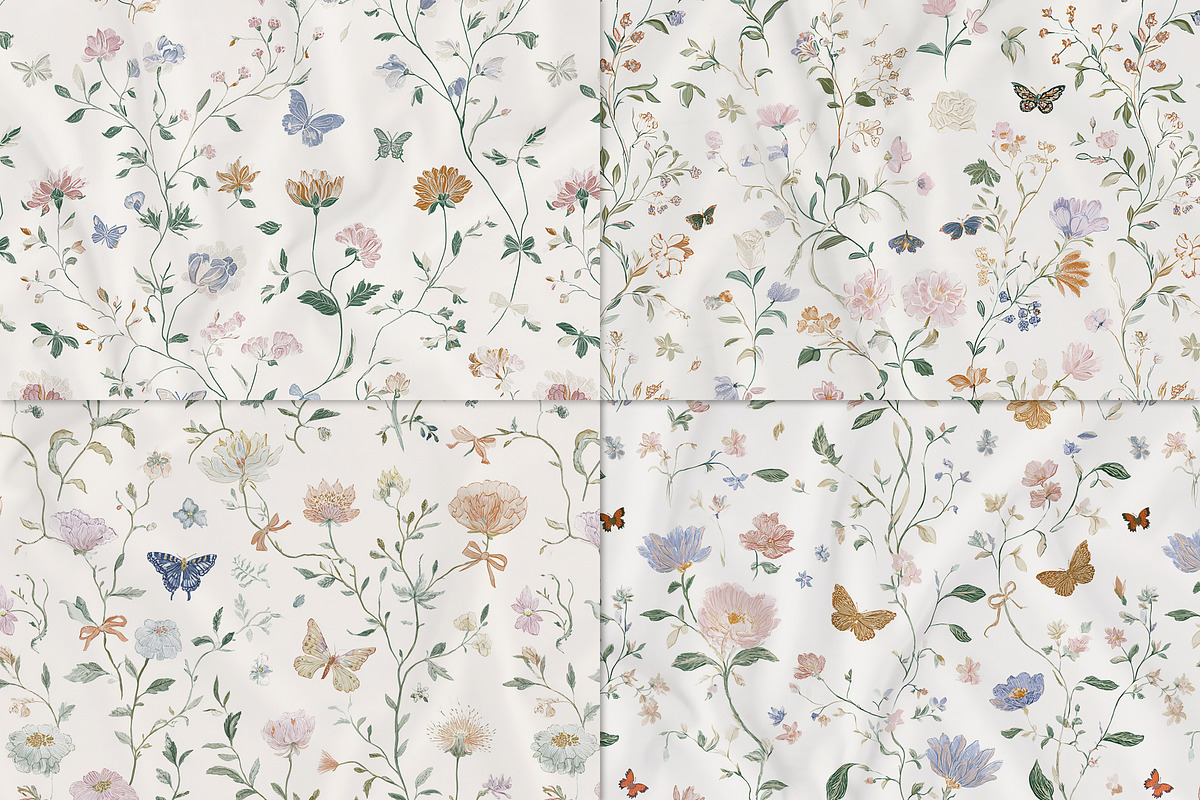 Romantic Floral Seamless Patterns, a Pattern Graphic by Olya Creative (Photo 15 of 17)