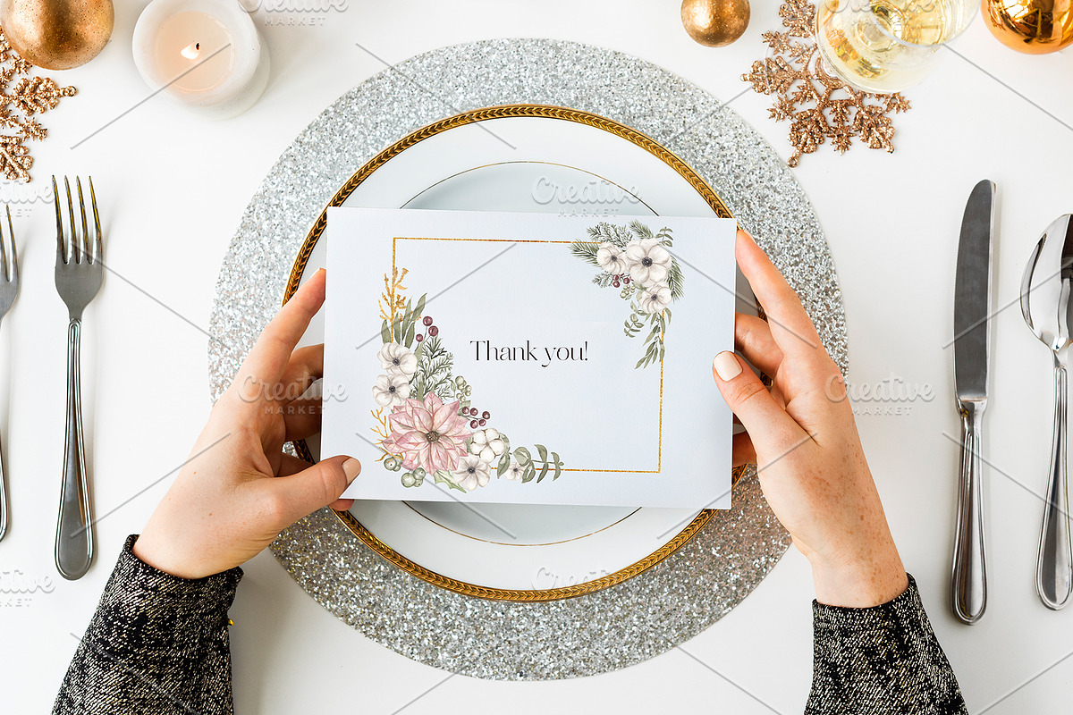 Watercolor Winter Florals Collection, a Decorative Illustration by MayaNavits (Photo 10 of 10)