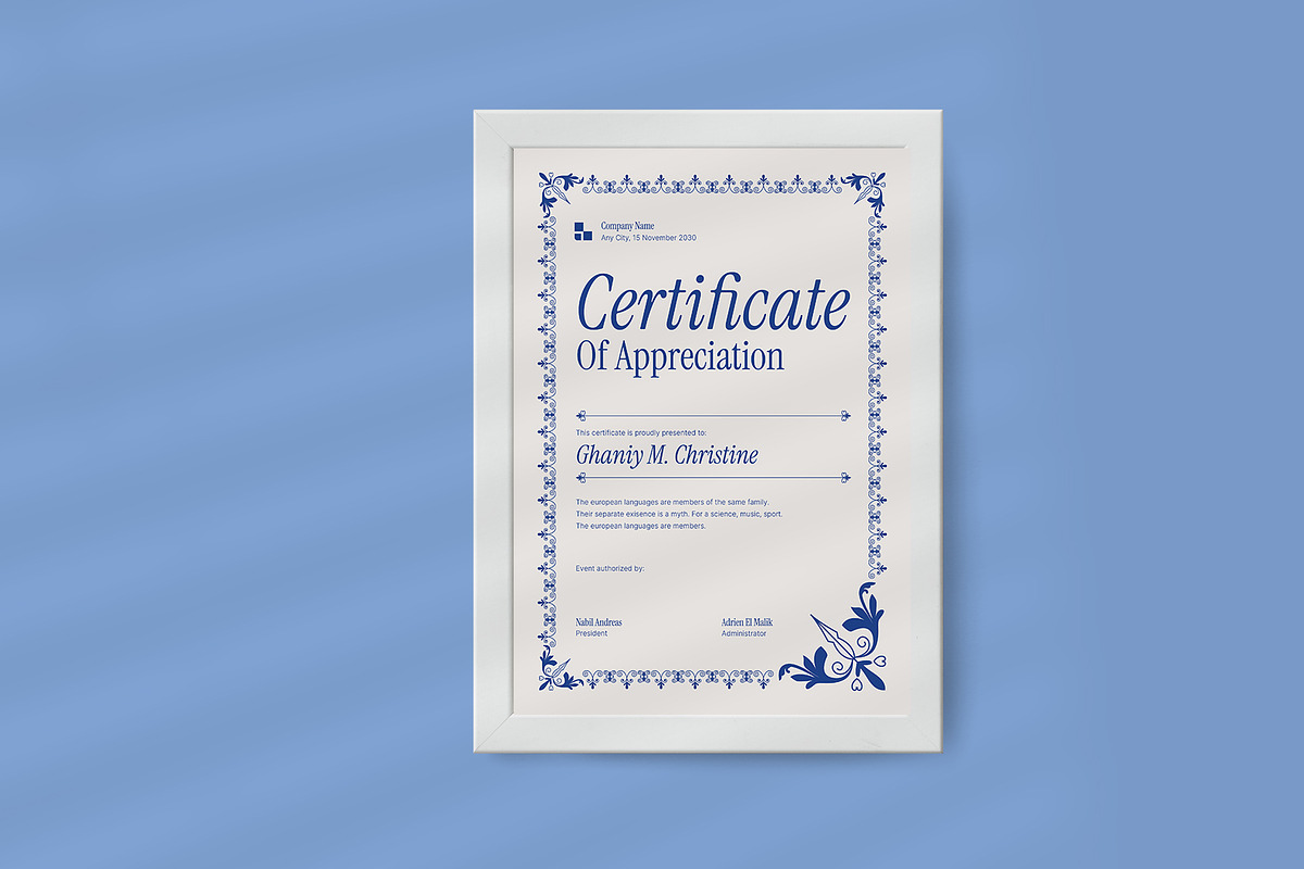 Royal Classic Certificate preview 4