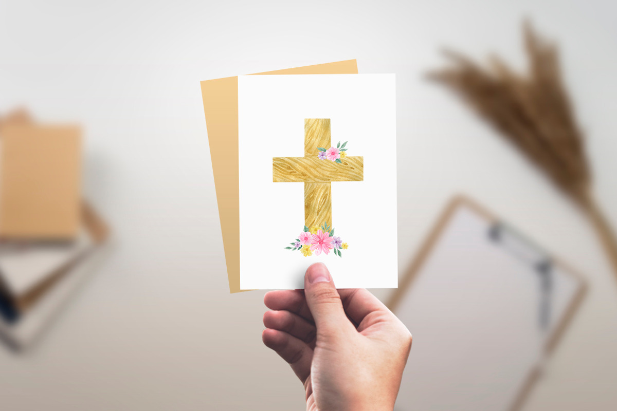 Watercolor Easter Cross clipart, an Object Graphic by CreativeByLu (Photo 4 of 4)