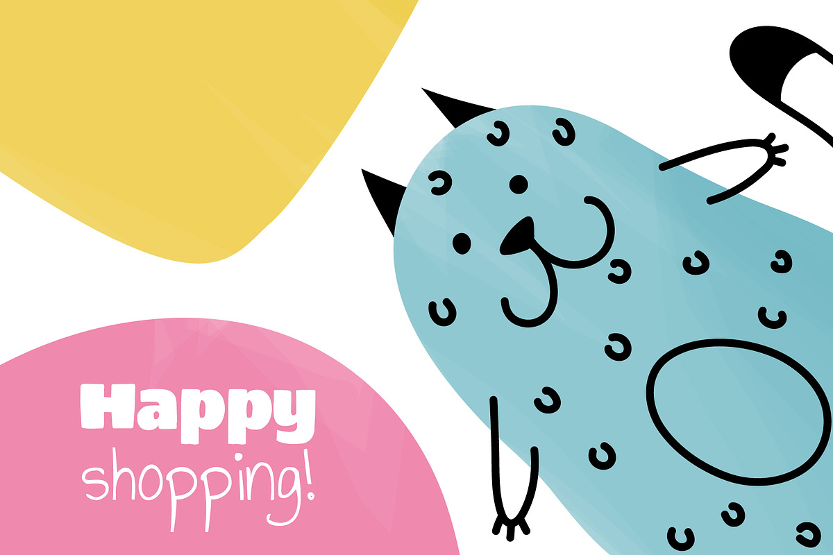 Abstract CATS Cliparts, an Animal Illustration by Panna Limon Store (Photo 8 of 8)