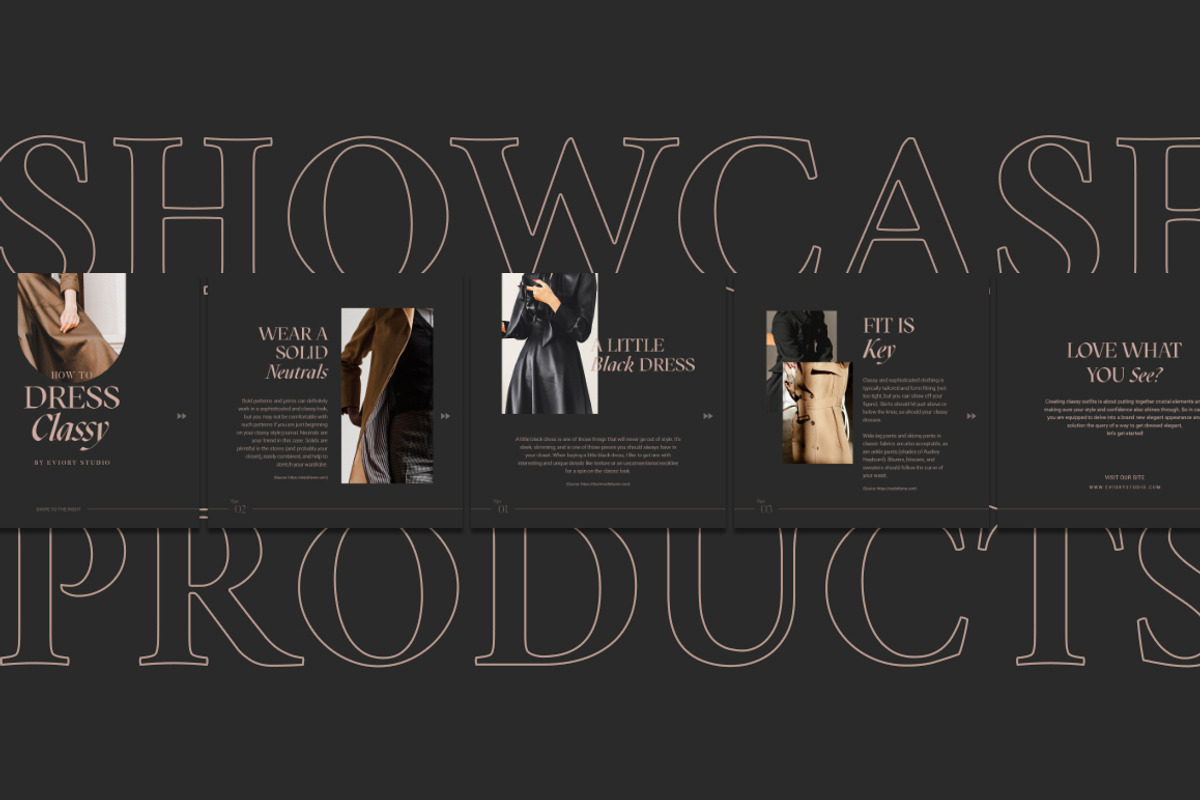 Instagram Carousel Kit CANVA PS, a Social Media Template by Eviory