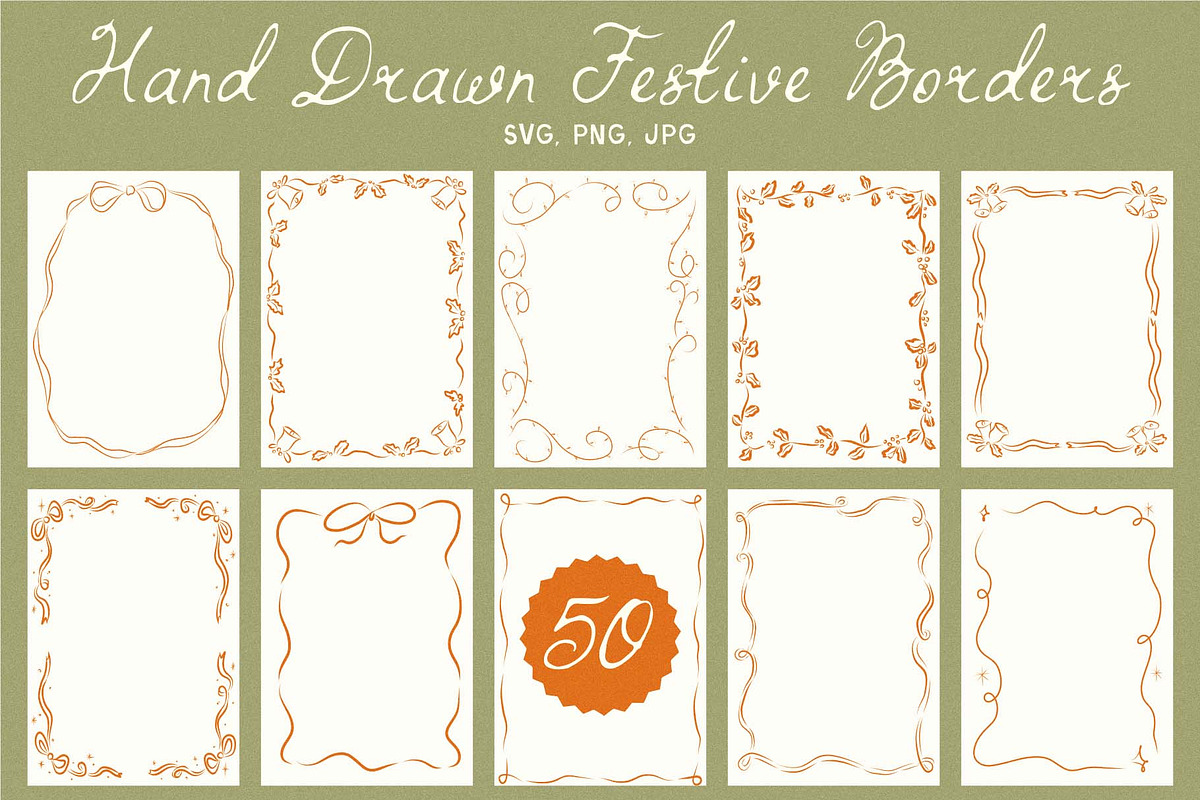 Hand Drawn Christmas SVG Bundle, a Seasonal Illustration by Ayya Studio (Photo 27 of 34)