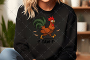 Funny Chicken F-Caw-F Rooster PNG, an Illustration by Craft Nest (Thumbnail 4 of 6)