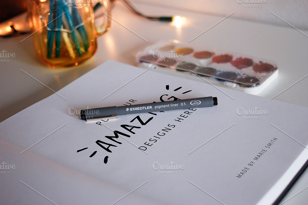 8 mixed mockups, a Print Template by Marie Smth (Photo 1 of 8)