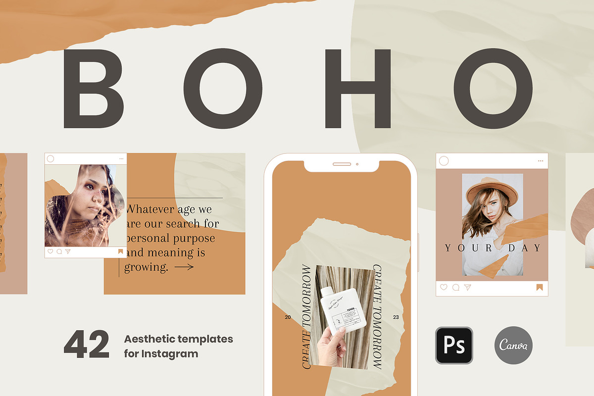 Instagram Templates Kit | Canva, a Social Media Template by BigWeek (Photo 1 of 8)