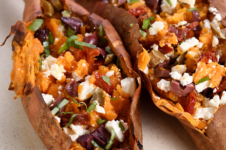 Baked stuffed sweet potato, a Food & Drink Photo by Apolonia