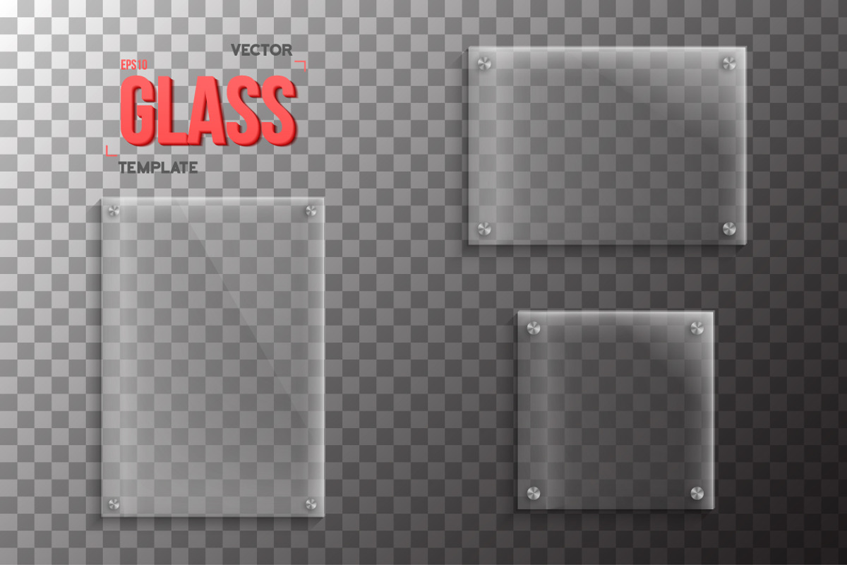 Vector Glass Plate Template Set, a Templates & Theme by RaZZeRs