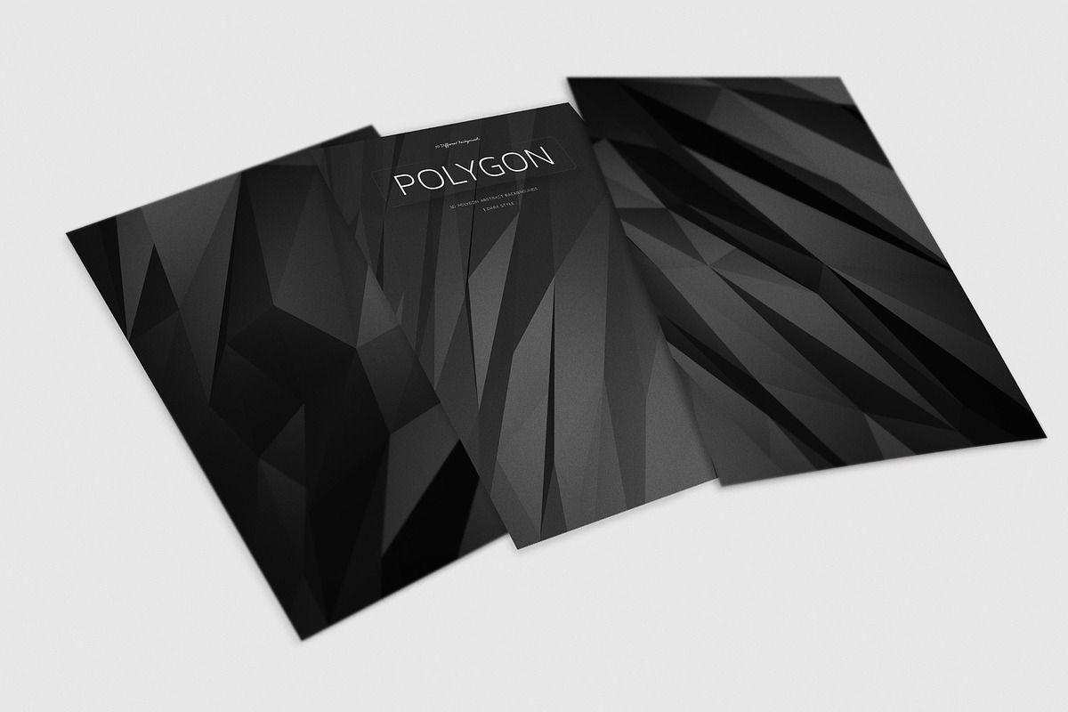 Polygon Dark Abstract Backgrounds preview 5