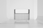 Cream Jar On Glass Mockup, a Packaging Mockup by Qaleb Studio (Thumbnail 1 of 2)