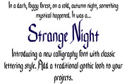 Font Strange Night Calligraphy, a Sans Serif Font by PageLightStudios (Thumbnail 2 of 4)