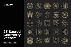 25 Sacred Geometry Vectors