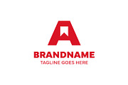 Letter A Bookmark Simple Logo, a Branding & Logo Template by Pray Art Design Studio (Thumbnail 1 of 2)