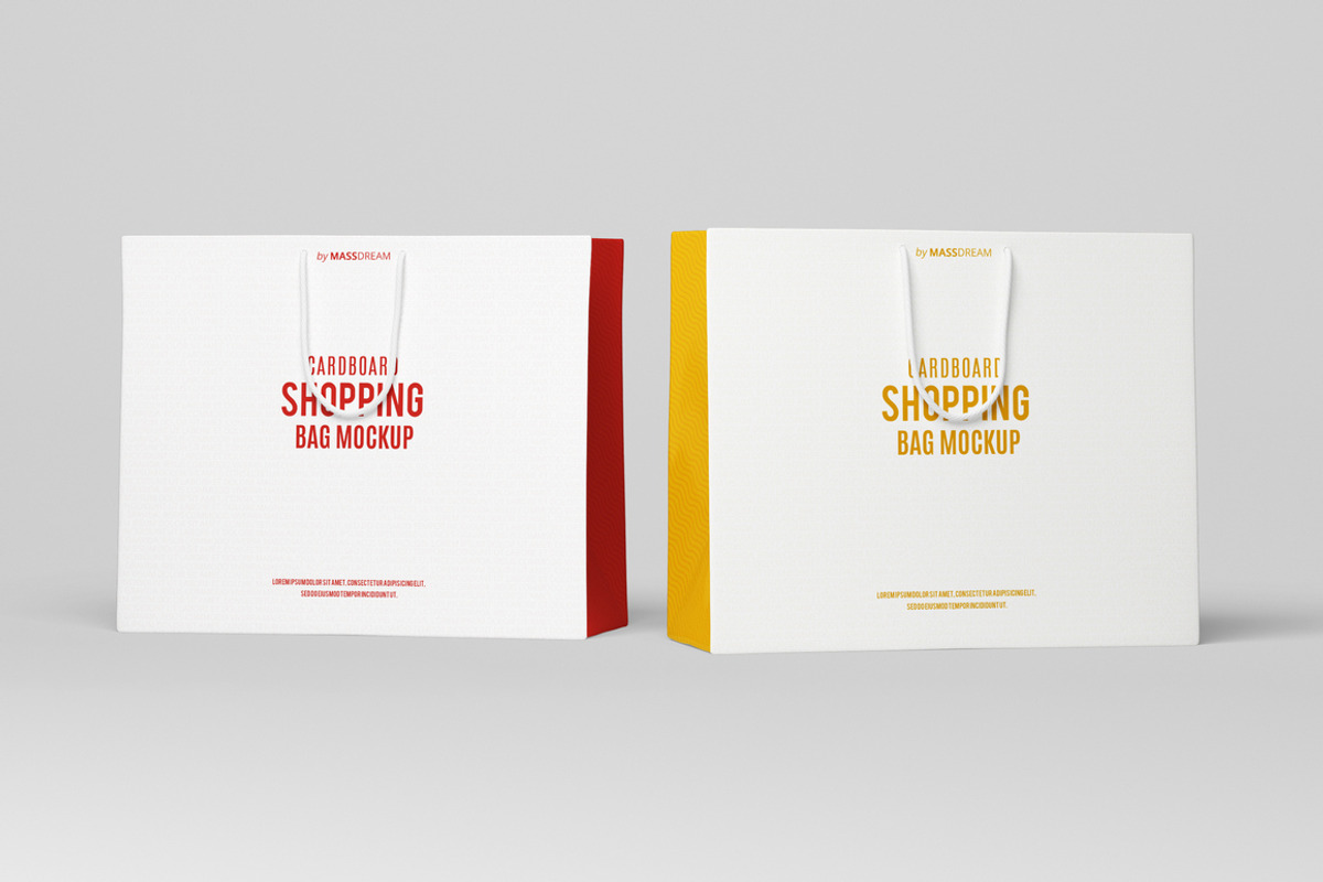Large Cardboard Shopping Bag Mock-Up, a Packaging Mockup by MassDream (Photo 4 of 9)