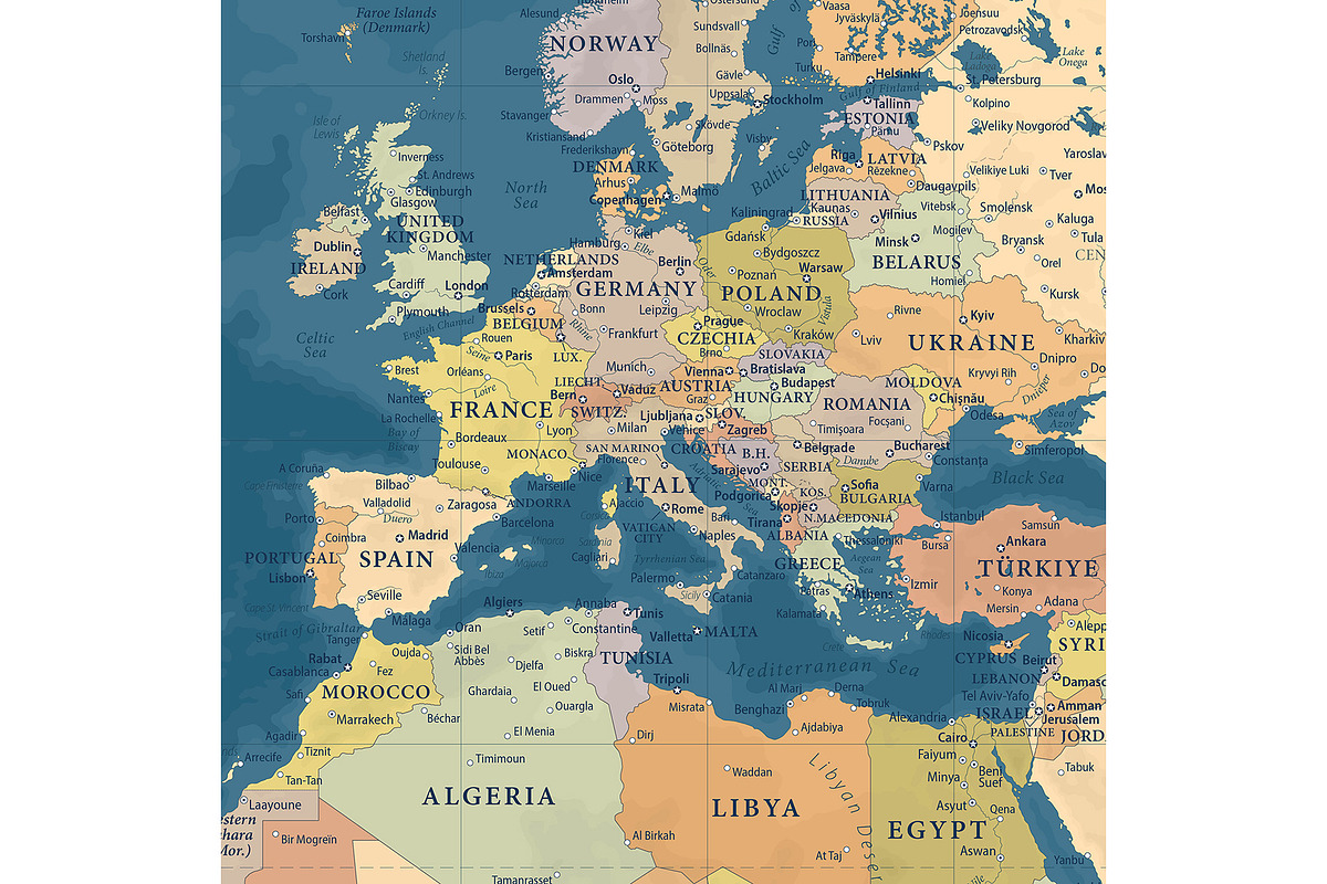 Vector World Map - Large&Detailed, a Decorative Illustration by PorcuPen Works (Photo 3 of 7)