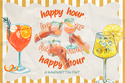 Happy Hour | Fun Handwritten Font, a Handwritten Font by Collette Collabs (Thumbnail 1 of 5)