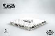 Large 18 Pizza Box Packaging Mockup, a Packaging Mockup by INCDesign (Thumbnail 4 of 7)