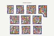 Ptolemei Colored drop caps font, a Blackletter Font by kaer_shop (Thumbnail 10 of 12)