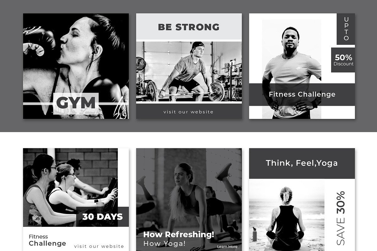 GYM Social Media Pack, a Social Media Template by ZAAS (Photo 6 of 6)