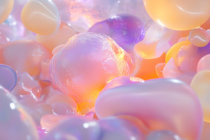 Abstract pastel bubbles create dream, a Photo by Dvoevnore photos