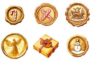 Christmas Golden Wax Seal Sublimatio, an Illustration by DreamArtGraphic (Thumbnail 3 of 5)