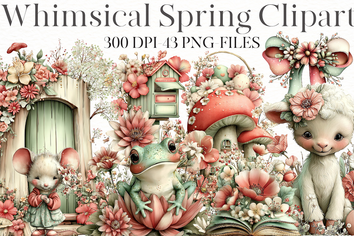 Whimsical Spring Clipart, an Illustration by Designworld (Photo 1 of 8)