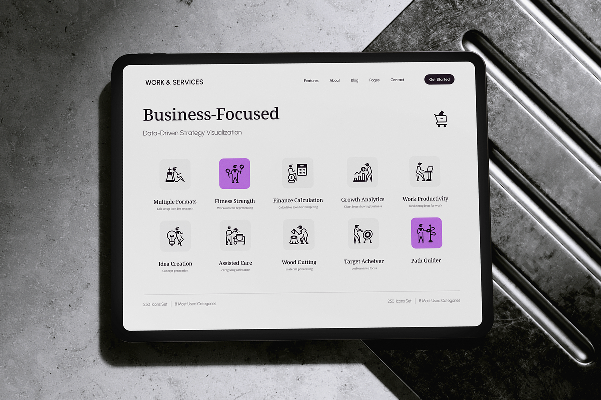 Work and Services Icon Set Bundle, a Solid Icon by Prosymbols (Photo 7 of 9)