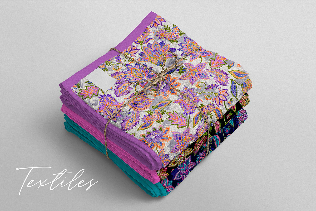 India, Ethnic floral prints, a Pattern Graphic by Laura Camoe (Photo 9 of 10)