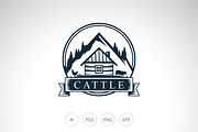 Cattle Farm Logo Template, a Branding & Logo Template by Heavtryq Design (Thumbnail 1 of 4)