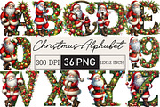Christmas Alphabet PNG Santa Letters, an Illustration by Black Bird Studio (Thumbnail 1 of 4)