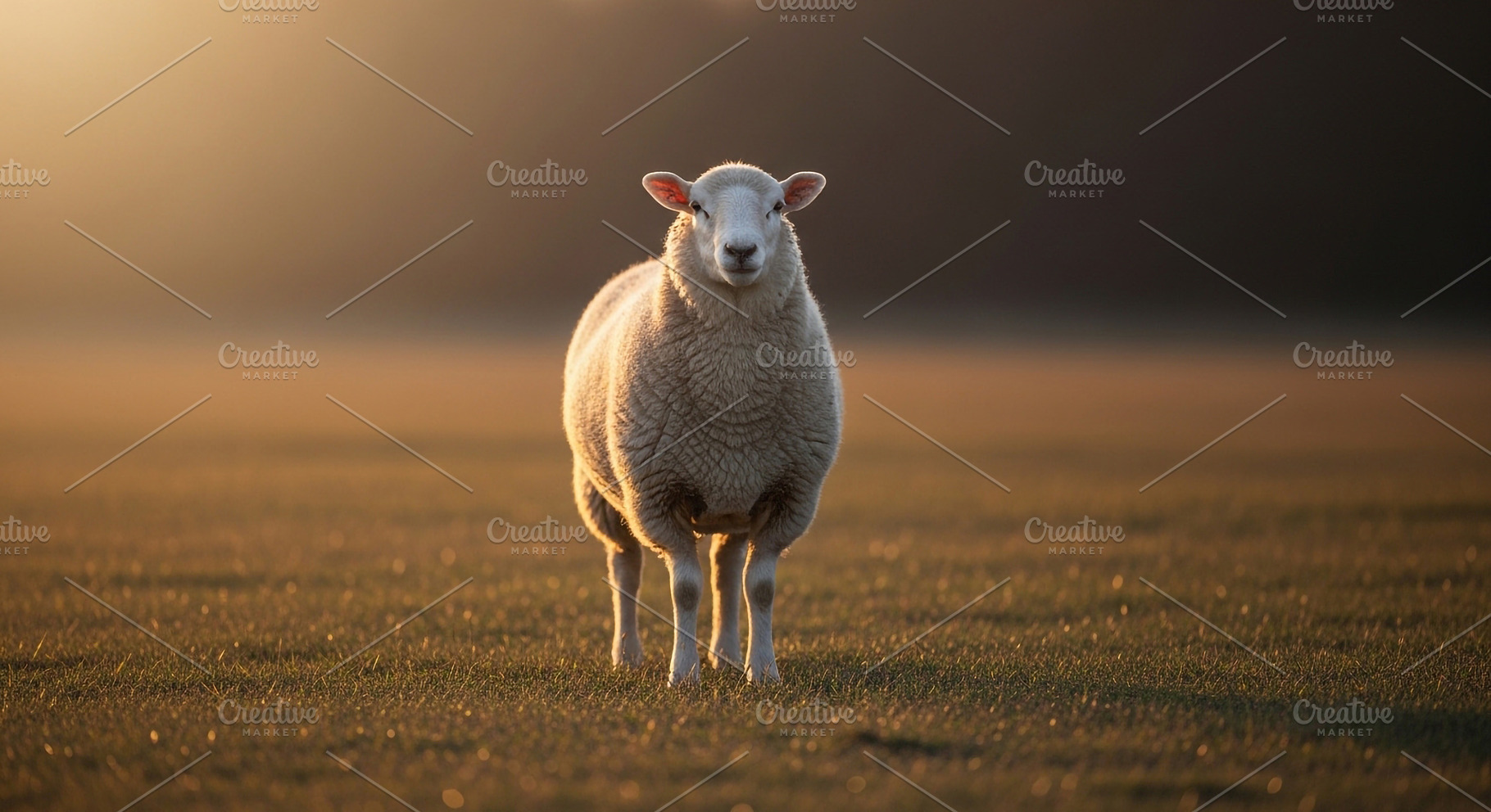Fluffy sheep standing during sunset, an Animal Photo by zahidhossainalif