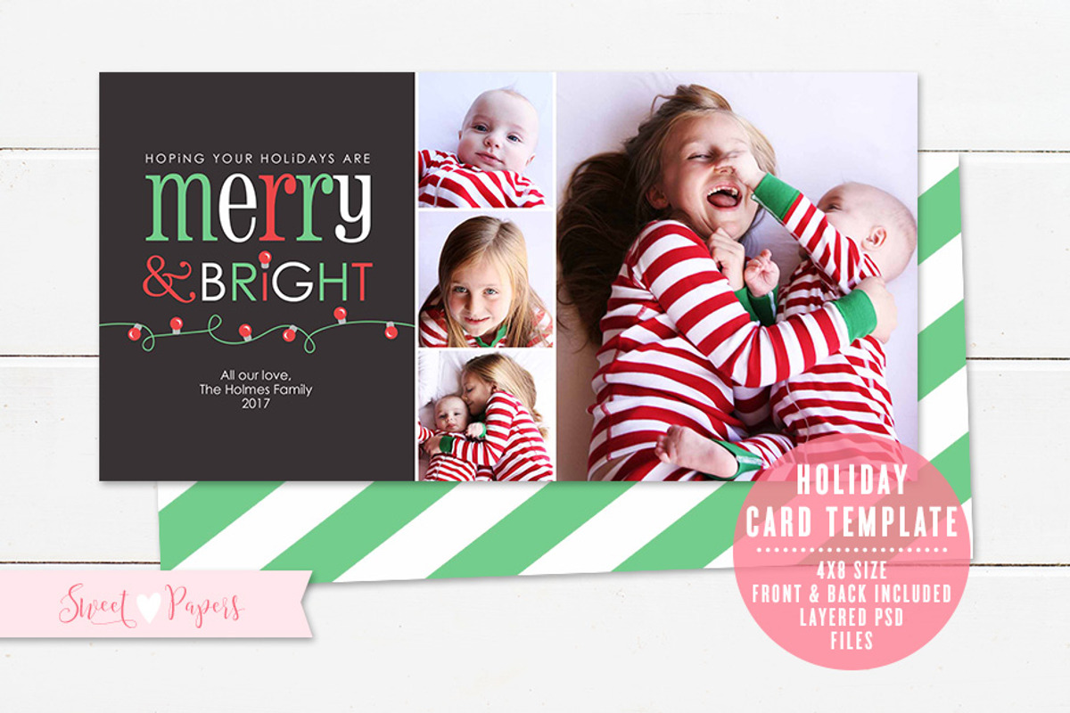 Holiday Photo Card Template, a Card Template by Sweet Papers (Photo 2 of 4)