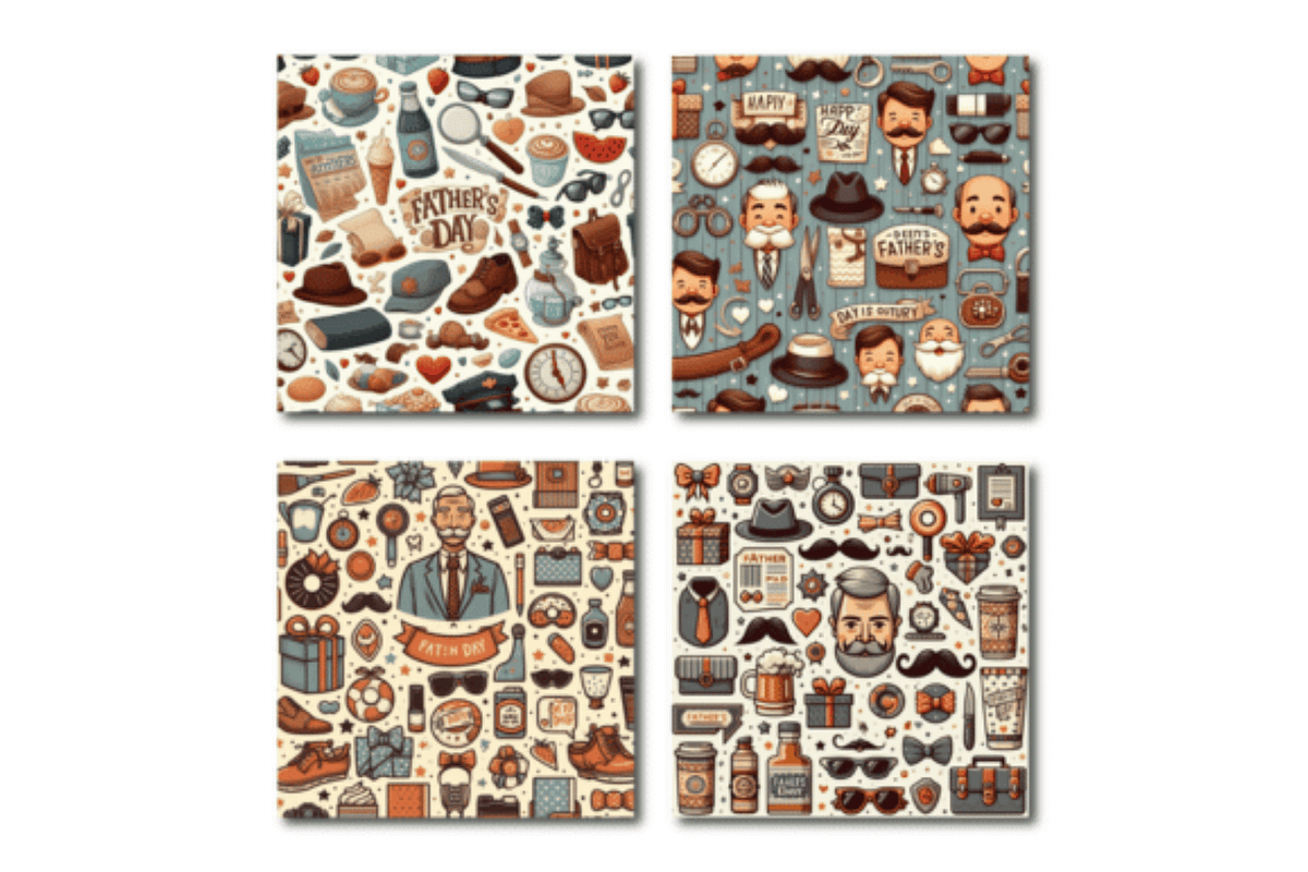 Fathers Day Pattern Digital Papers, a Pattern Graphic by Dizzy Art Studio (Photo 3 of 3)