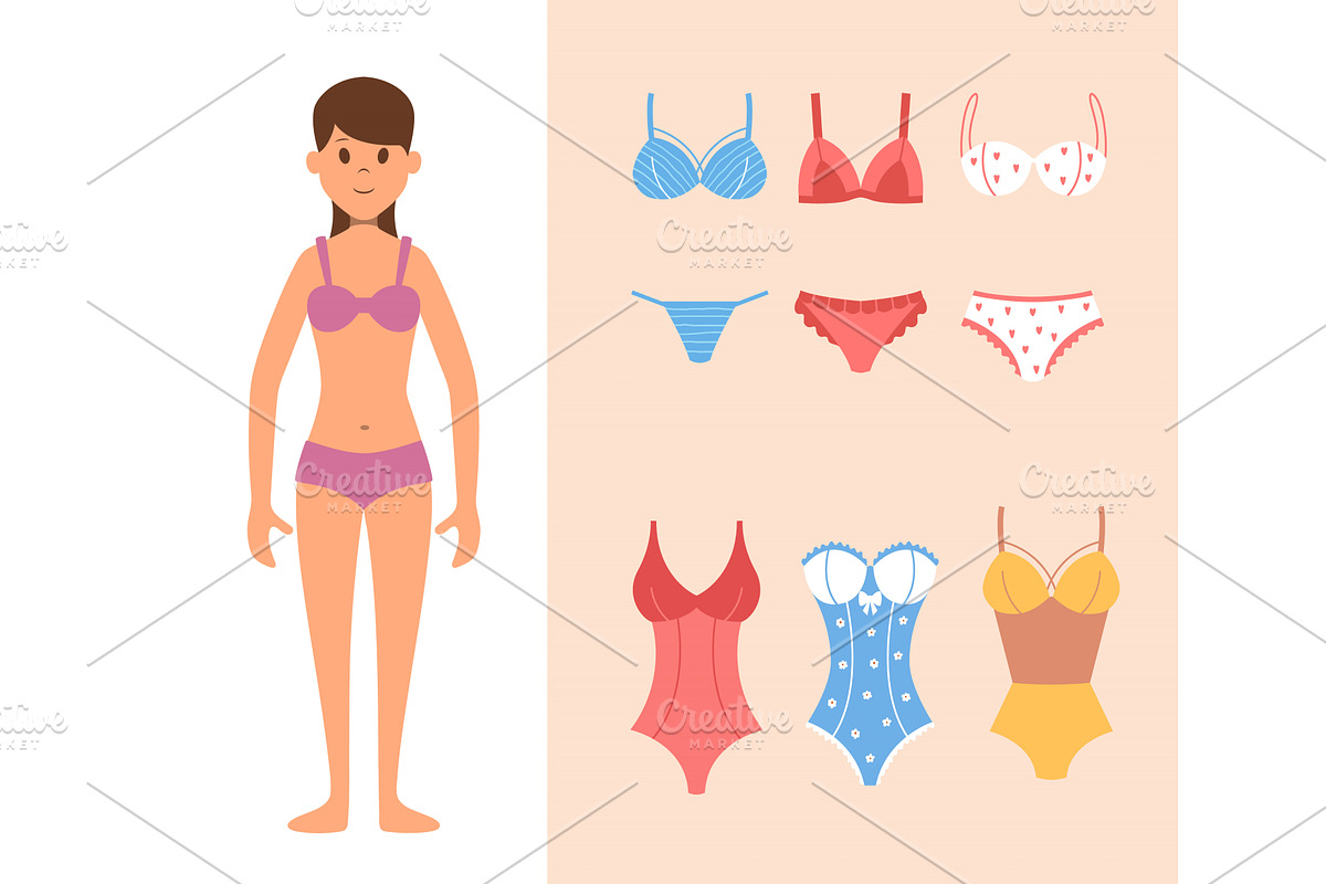 Female lingerie. cartoon creation, an Object Illustration by Onyx