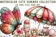 Watercolor Cute Summer Collection, an Illustration by Libby Wishes (Thumbnail 1 of 7)