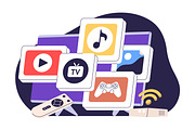 Smart TV, television concepts set, a Technology Illustration by Good Studio (Thumbnail 2 of 5)