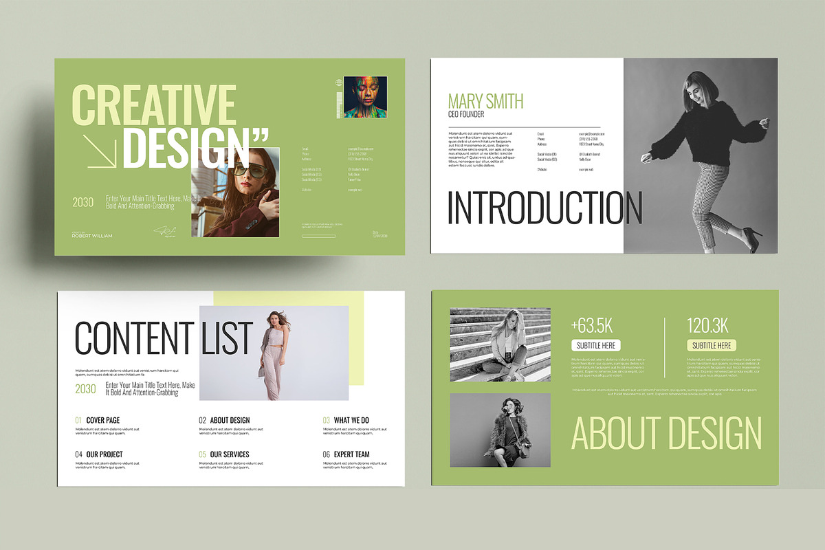 Creative Design Presentation Template preview 2